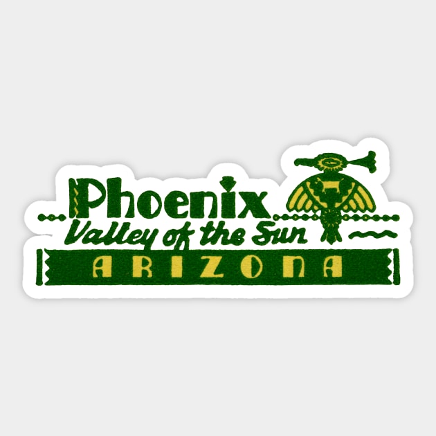 1940s Phoenix Arizona, Valley of the Sun Sticker by historicimage